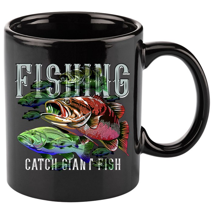 Fishing 11oz C Handle Ceramic Mug