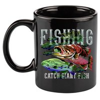 Fishing 11oz C Handle Ceramic Mug