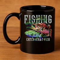 Fishing 11oz C Handle Ceramic Mug