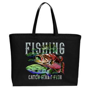 Fishing Cotton Canvas Jumbo Tote