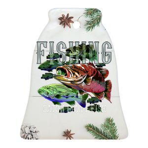 Fishing Ceramic Bell Ornament