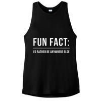 Fun Fact Id Rather Be Anywhere Else Funny Meme Ladies PosiCharge Tri-Blend Wicking Tank