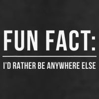 Fun Fact Id Rather Be Anywhere Else Funny Meme Cool Comfort Performance Bucket Hat