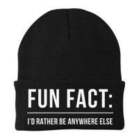 Fun Fact Id Rather Be Anywhere Else Funny Meme Beanie