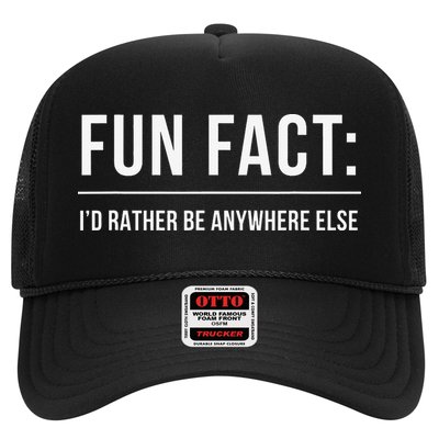 Fun Fact Id Rather Be Anywhere Else Funny Meme Hat
