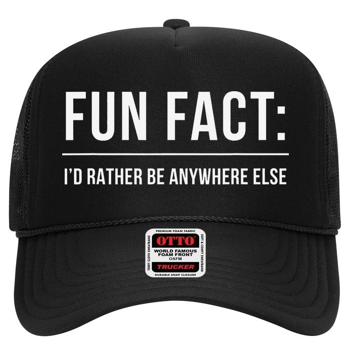 Fun Fact Id Rather Be Anywhere Else Funny Meme Hat
