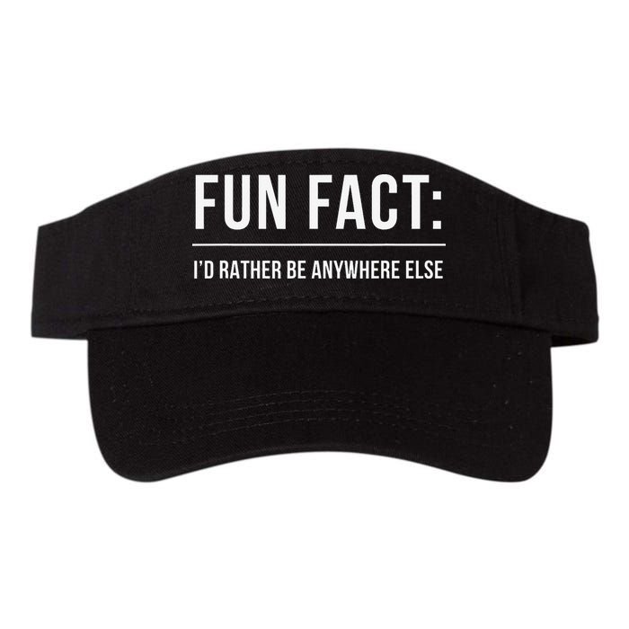 Fun Fact Id Rather Be Anywhere Else Funny Meme Visor