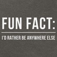 Fun Fact Id Rather Be Anywhere Else Funny Meme Cotton Canvas Backpack