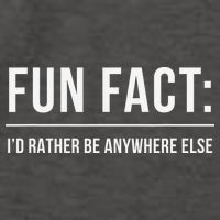 Fun Fact Id Rather Be Anywhere Else Funny Meme Vector Backpack