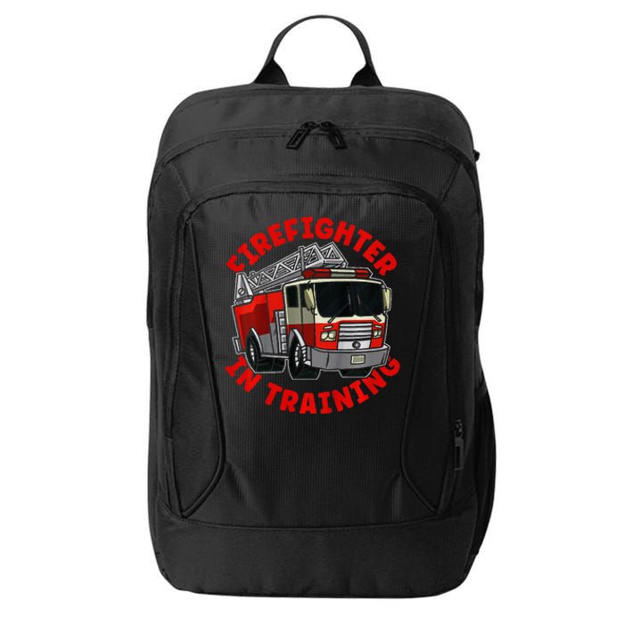 funny Firefighter In Training Fire Truck  City Backpack