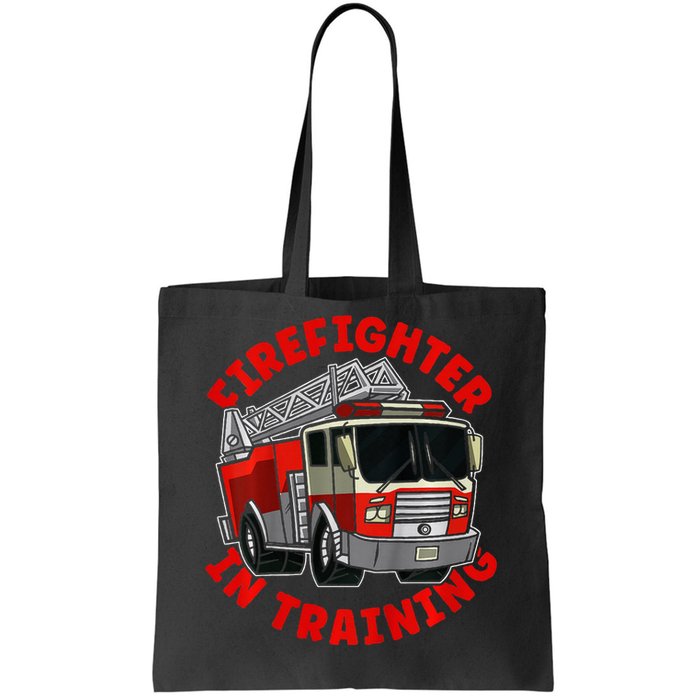 funny Firefighter In Training Fire Truck  Tote Bag