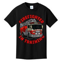 funny Firefighter In Training Fire Truck  Kids T-Shirt