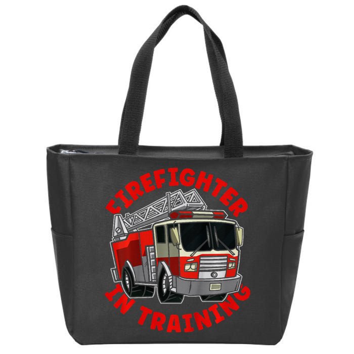 funny Firefighter In Training Fire Truck  Zip Tote Bag