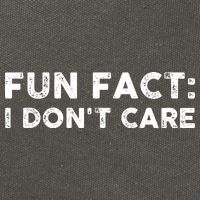 Fun Fact: I Don't Care Cotton Canvas Backpack