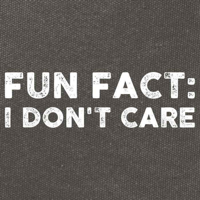Fun Fact: I Don't Care Cotton Canvas Backpack