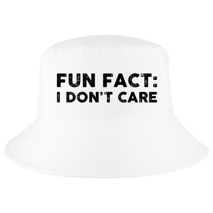 Fun Fact: I Don't Care Cool Comfort Performance Bucket Hat
