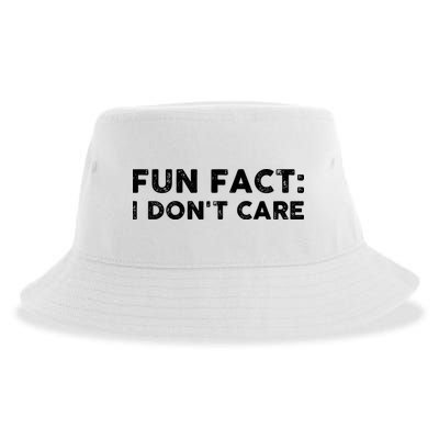 Fun Fact: I Don't Care Sustainable Bucket Hat
