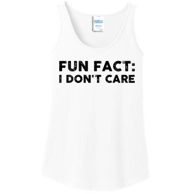 Fun Fact: I Don't Care Ladies Essential Tank