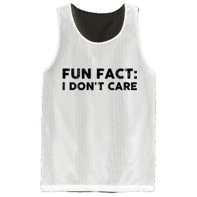 Fun Fact: I Don't Care Mesh Reversible Basketball Jersey Tank