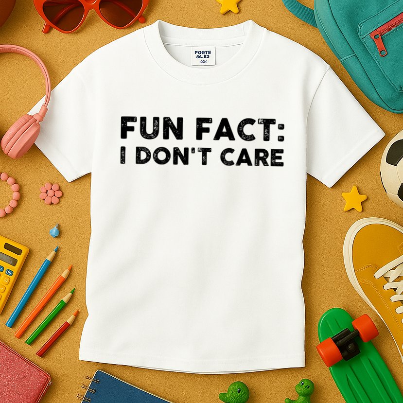 Fun Fact: I Don't Care Kids T-Shirt