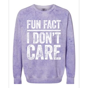 Fun Fact I Don't Care Great Gift Sarcastic Meaningful Gift Cute Gift Colorblast Crewneck Sweatshirt