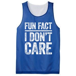 Fun Fact I Don't Care Great Gift Sarcastic Meaningful Gift Cute Gift Mesh Reversible Basketball Jersey Tank