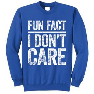 Fun Fact I Don't Care Great Gift Sarcastic Meaningful Gift Cute Gift Tall Sweatshirt