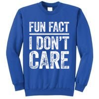 Fun Fact I Don't Care Great Gift Sarcastic Meaningful Gift Cute Gift Tall Sweatshirt