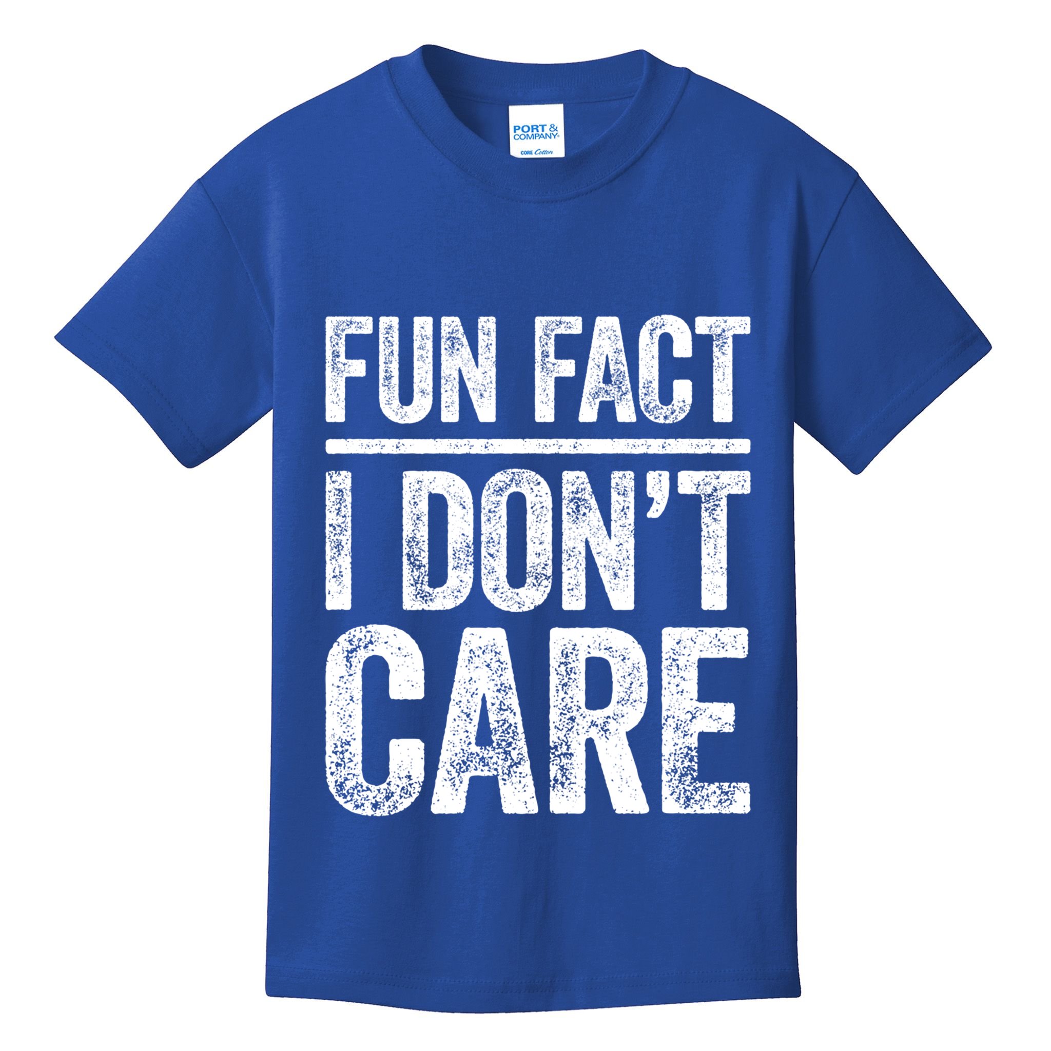 Fun Fact I Don't Care Great Gift Sarcastic Meaningful Gift Cute Gift Kids T-Shirt
