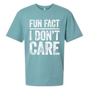 Fun Fact I Don't Care Great Gift Sarcastic Meaningful Gift Cute Gift Sueded Cloud Jersey T-Shirt