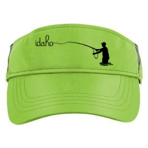 Fly Fish Idaho With White Text Trout Fishing Adult Drive Performance Visor