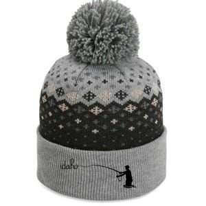 Fly Fish Idaho With White Text Trout Fishing The Baniff Cuffed Pom Beanie