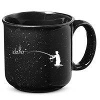 Fly Fish Idaho With White Text Trout Fishing 15oz Campfire Ceramic Mug