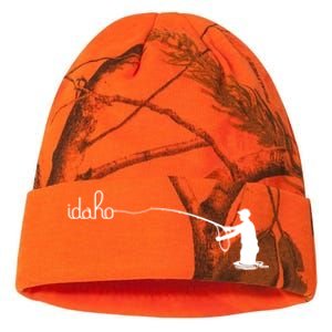 Fly Fish Idaho With White Text Trout Fishing Kati Licensed 12" Camo Beanie