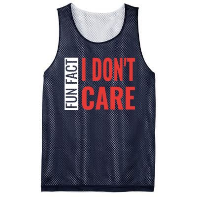 Fun Fact I DonT Care Funny Gift Mesh Reversible Basketball Jersey Tank