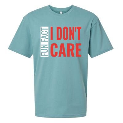 Fun Fact I DonT Care Funny Gift Sueded Cloud Jersey T-Shirt