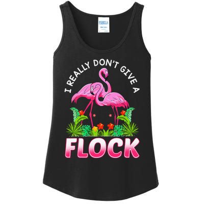 Funny Flamingo I Really DonT Give A Flock Ladies Essential Tank