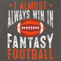 Football Funny I Almost Always Win In Fantasy Football Cotton Canvas Backpack