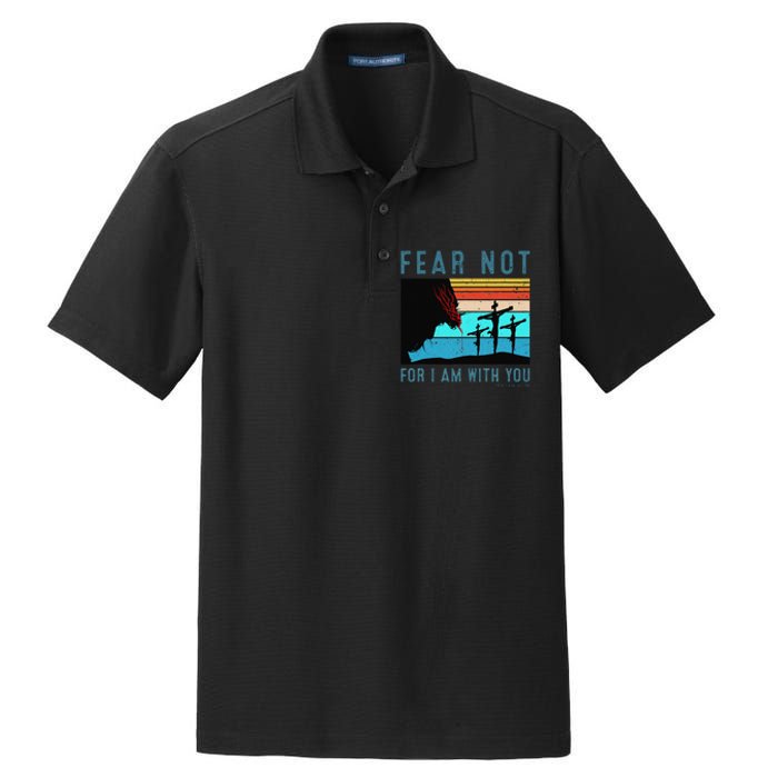 Fear For I Am With You Isaiah 4110 Dry Zone Grid Polo