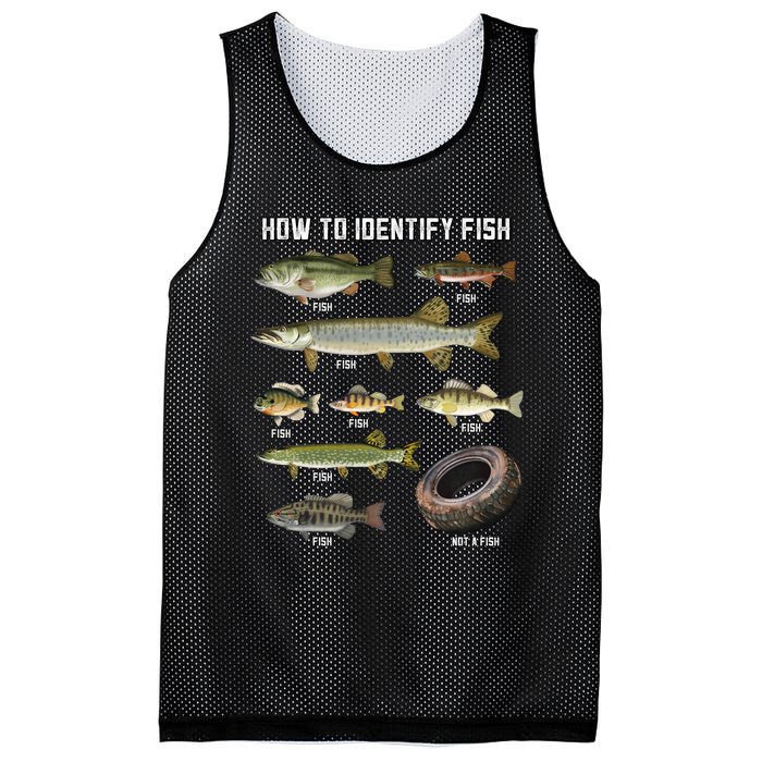 Funny Fish Identification Mesh Reversible Basketball Jersey Tank