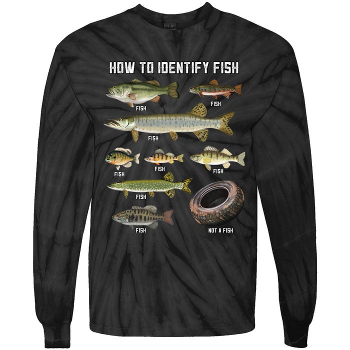 Funny Fish Identification Tie-Dye Long Sleeve Shirt