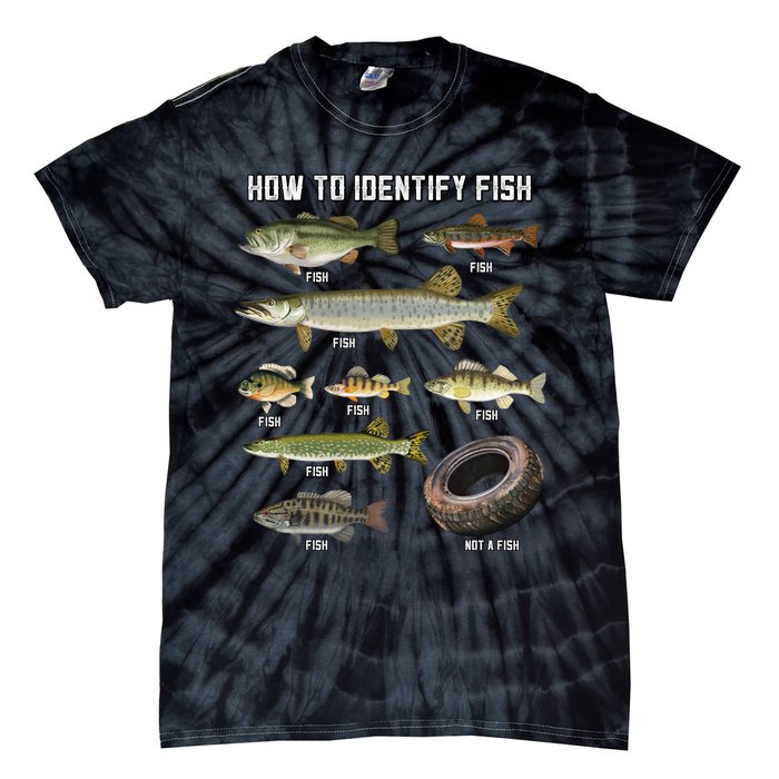 Funny Fish Identification Tie-Dye T-Shirt