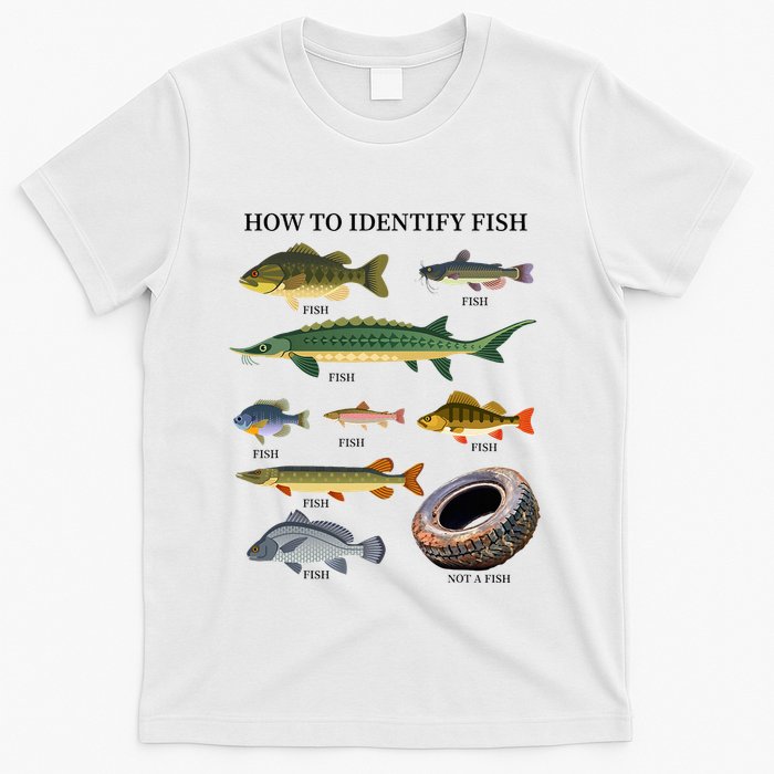 Funny Fish Identification Fishermen How To Identify Fish T-Shirt