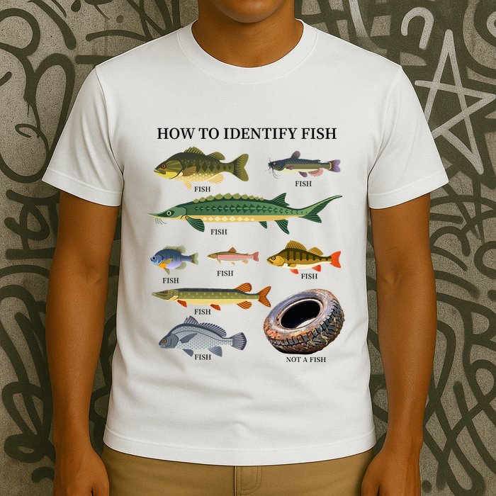 Funny Fish Identification Fishermen How To Identify Fish T-Shirt