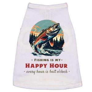 Funny Fishing Is My Happy Hour Doggie Tank