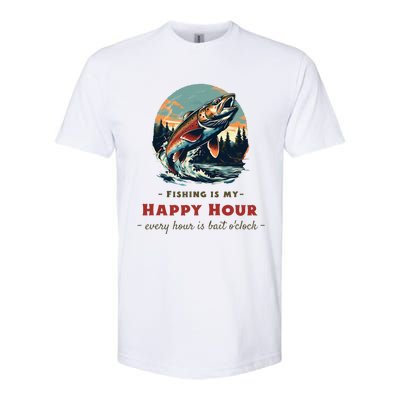 Funny Fishing Is My Happy Hour Softstyle® CVC T-Shirt