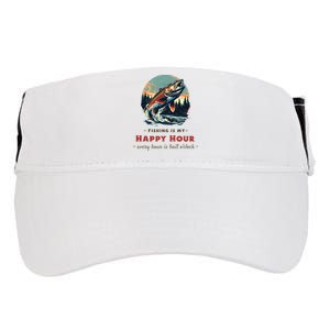 Funny Fishing Is My Happy Hour Adult Drive Performance Visor