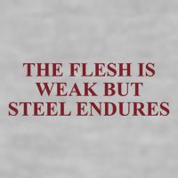 Fantasyinitiative Fantasy Initiative By Fire And Steel The Flesh Is Weak But Ste Ladies PosiCharge Tri-Blend Wicking Tank