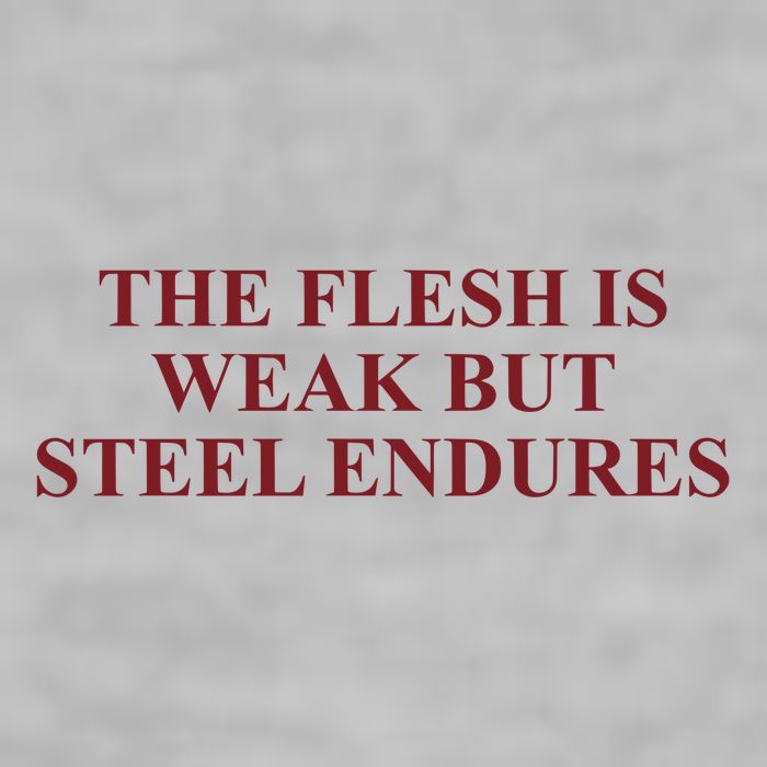 Fantasyinitiative Fantasy Initiative By Fire And Steel The Flesh Is Weak But Ste Ladies PosiCharge Tri-Blend Wicking Tank