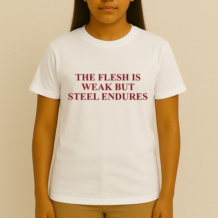 Fantasyinitiative Fantasy Initiative By Fire And Steel The Flesh Is Weak But Ste T-Shirt